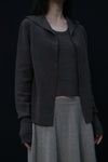 SWAYING 24 Autumn and Winter Cashmere Fake Two-piece Cardigan SW-SW24AW1T53-TH Carbon Gray SW-SW24AW1T52
